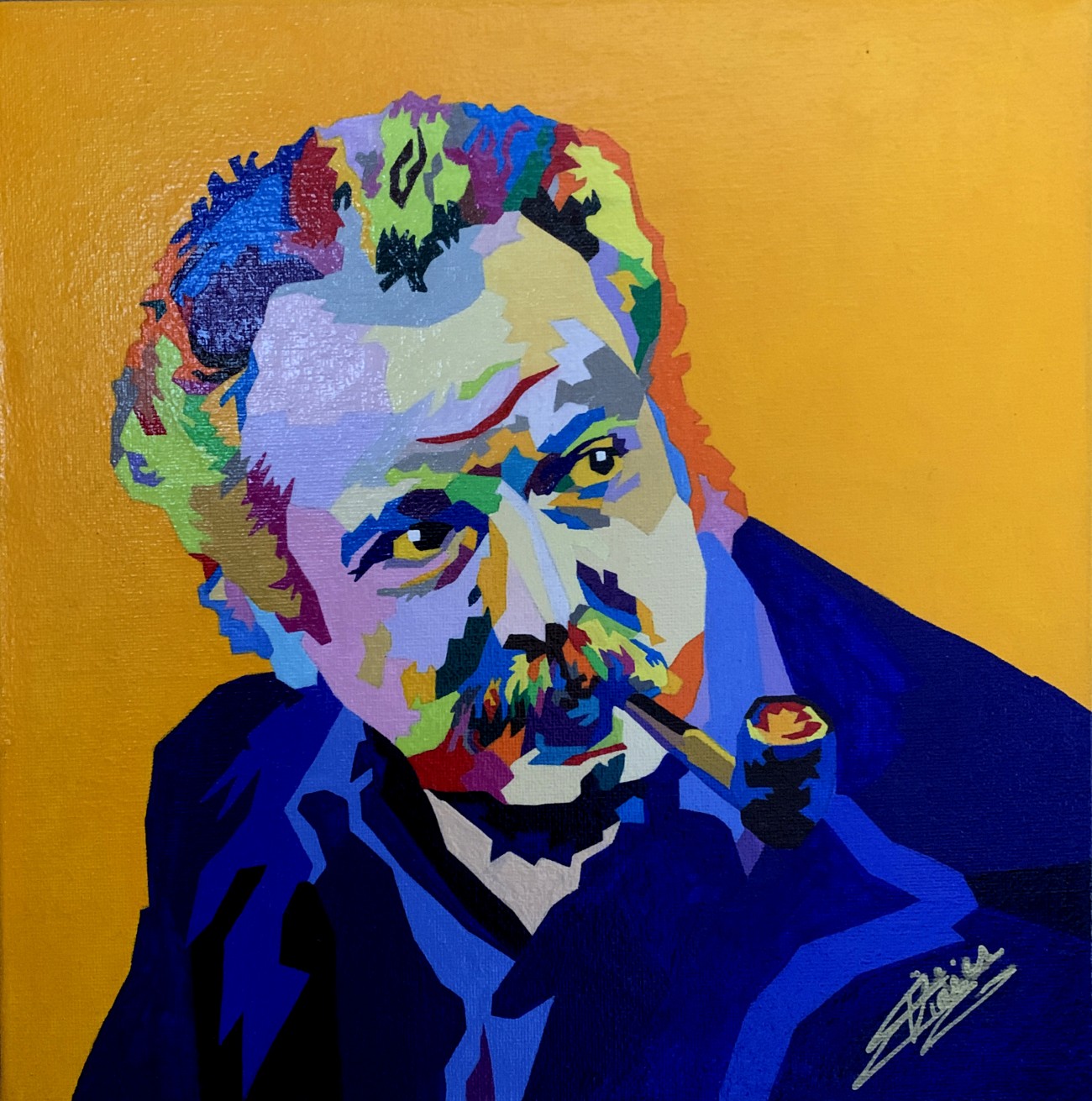 peinture Georges Brassensle Poète