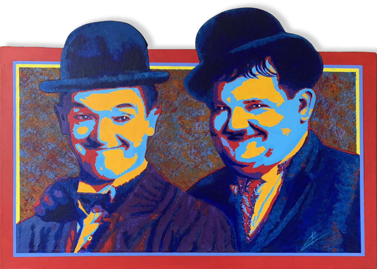 peinture  Stan LAUREL & HARDY Oliver 