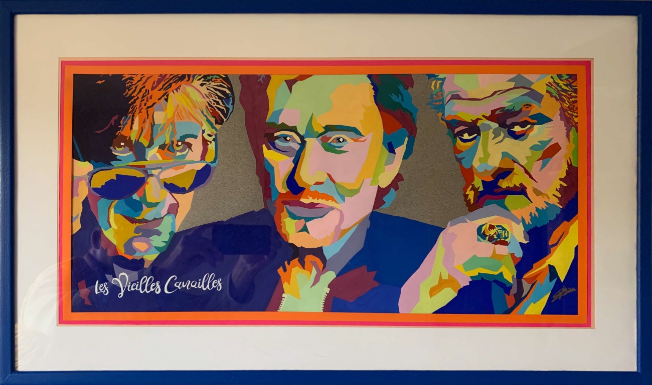 peinture Les Vieilles CanaillesDutronc Johnny Eddy