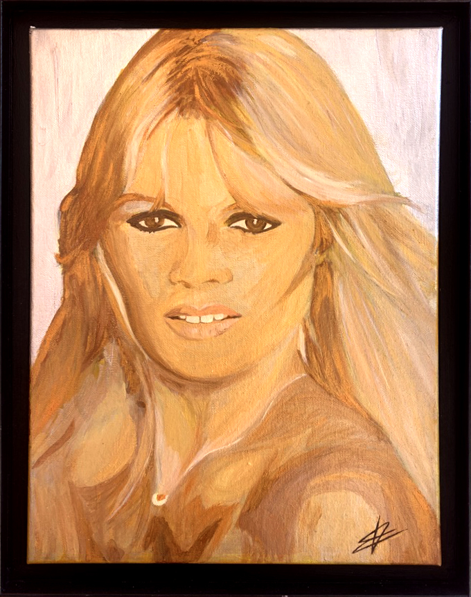 peinture Brigitte Barbot portrait